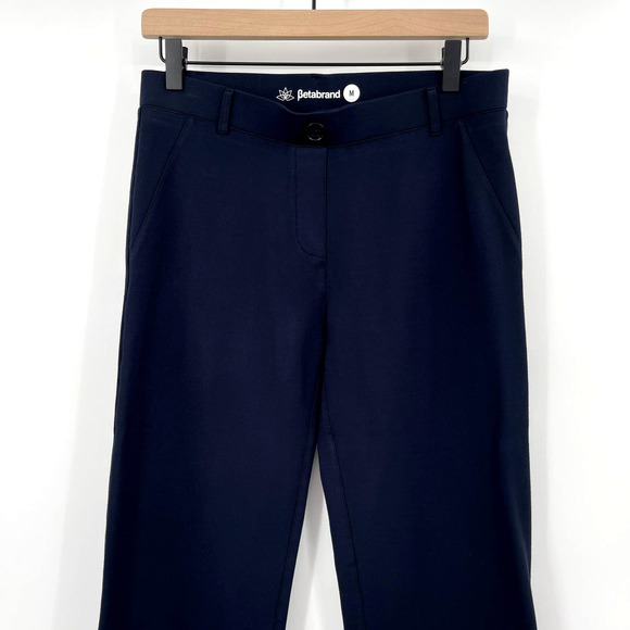 Betabrand Classic Dress Pant Yoga Pants Boot Cut Navy Blue Size‎ Medium Business - Picture 6 of 15